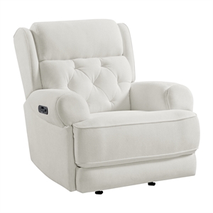 Westwood Design Abby Fabric Swivel Glider and Rocker in Snow
