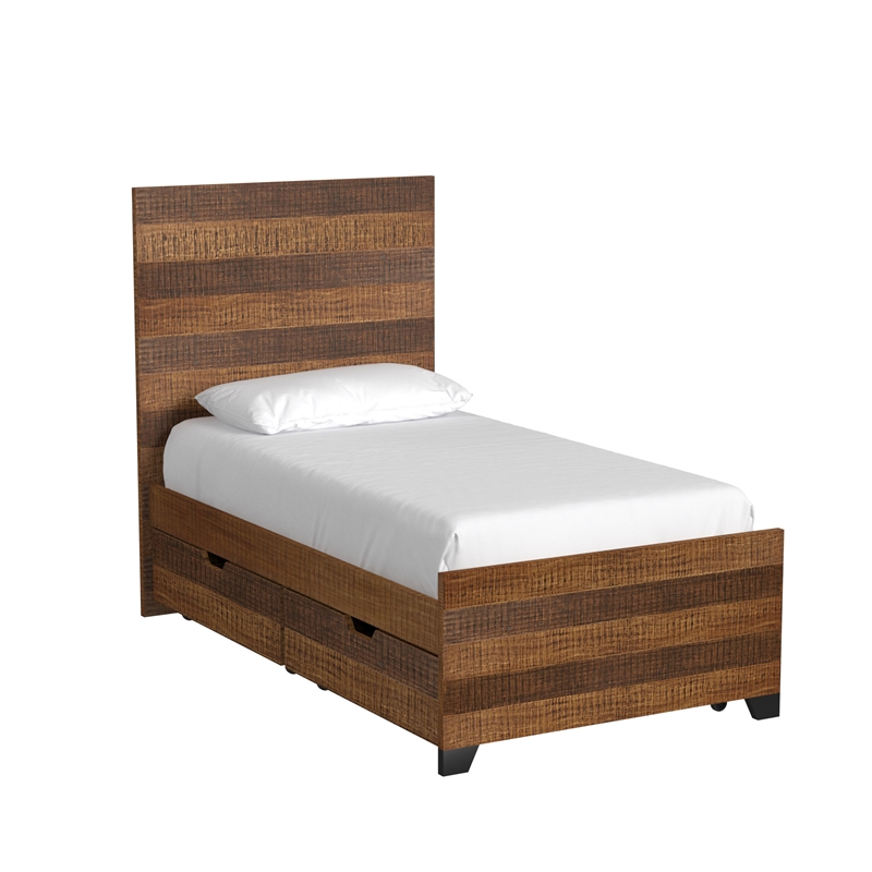 Westwood Urban Rustic Twin Bed in Brushed Wheat
