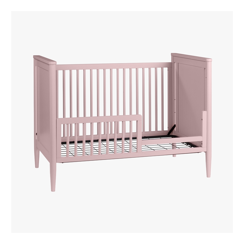 Westwood Design Modern Nursery Convertible Crib in Pink
