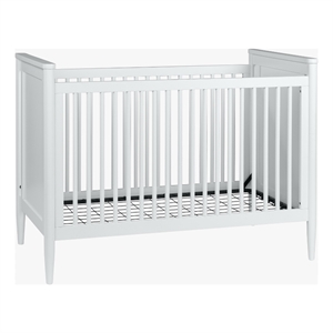 westwood design modern nursery convertible crib in white