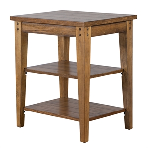 lake house medium brown tiered table