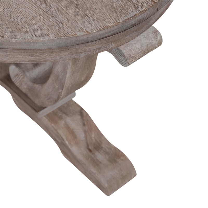 Liberty Furniture Greystone Mill Light Gray Wood Oval Cocktail Table
