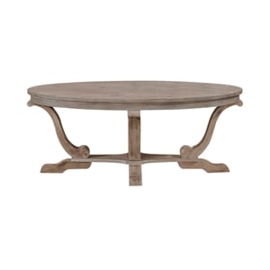 Liberty Furniture Greystone Mill Light Gray Wood Oval Cocktail Table