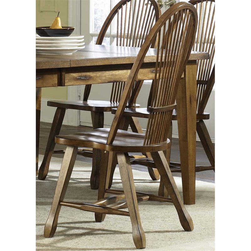 Liberty Furniture Treasures Sheaf Back Dining Side Chair In Rustic Liberty Furniture Treasures Sheaf Back Dining Side Chair In Rustic Oak