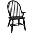 Liberty Furniture Treasures Bow Back Solid Wood Dining Arm Chair in Rustic Black