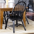 Liberty Furniture Treasures Bow Back Solid Wood Dining Arm Chair in Rustic Black