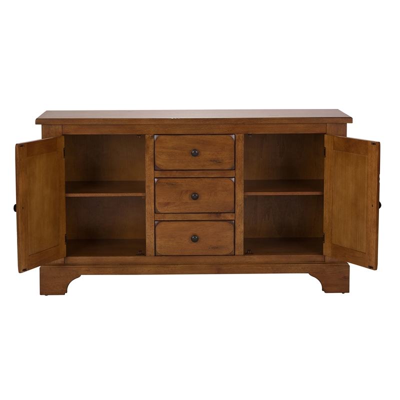 Treasures Medium Brown Buffet - Oak