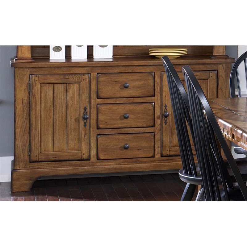Liberty Furniture Treasures Buffet In Rustic Oak 17 Cb6285 Liberty Furniture Treasures Buffet In Rustic Oak