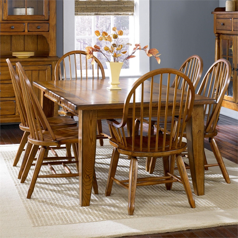 Liberty Furniture Treasures Rectangular Leg Dining Table - Oak