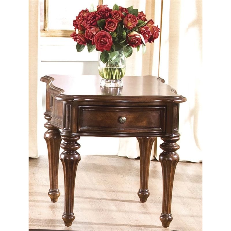 Liberty Furniture Andalusia End Table in Vintage Cherry - 259-OT1020