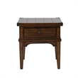 Aspen Skies Medium Brown Wood End Table