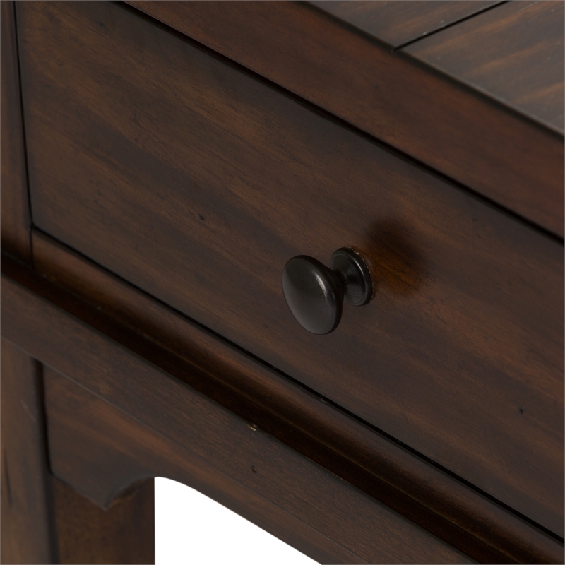 Aspen Skies Medium Brown Wood End Table