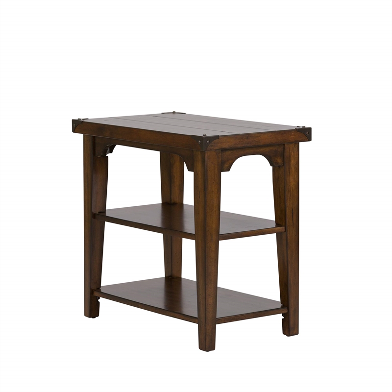 Aspen Skies Medium Brown Wood Chair Side Table