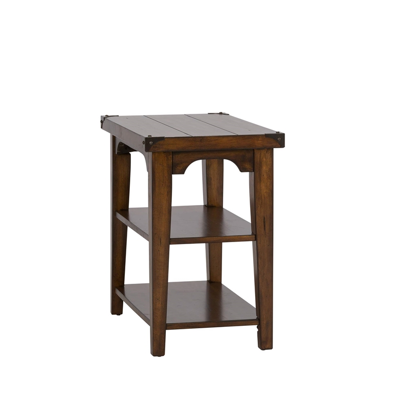 Aspen Skies Medium Brown Wood Chair Side Table