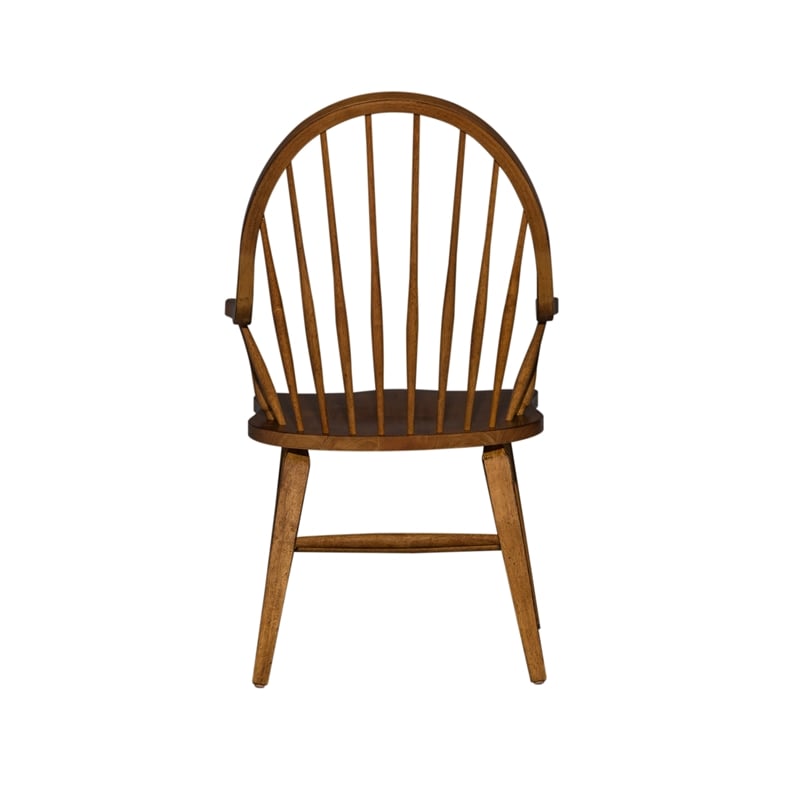 Hearthstone Ridge Dark Brown Windsor Back Arm Chair