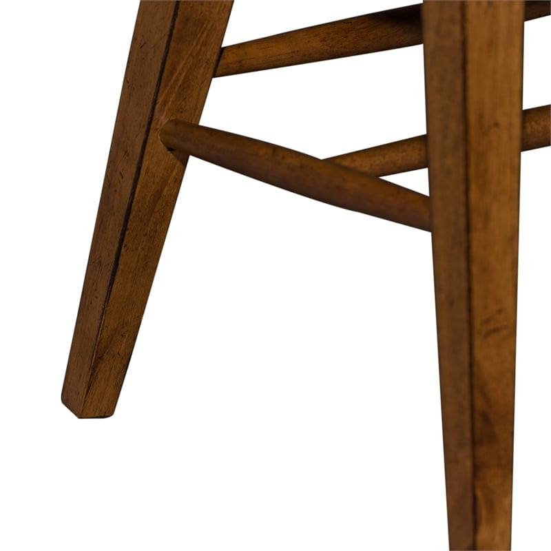 Hearthstone Ridge Dark Brown Windsor Back Arm Chair