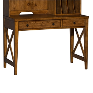 hearthstone computer desk in rustic oak