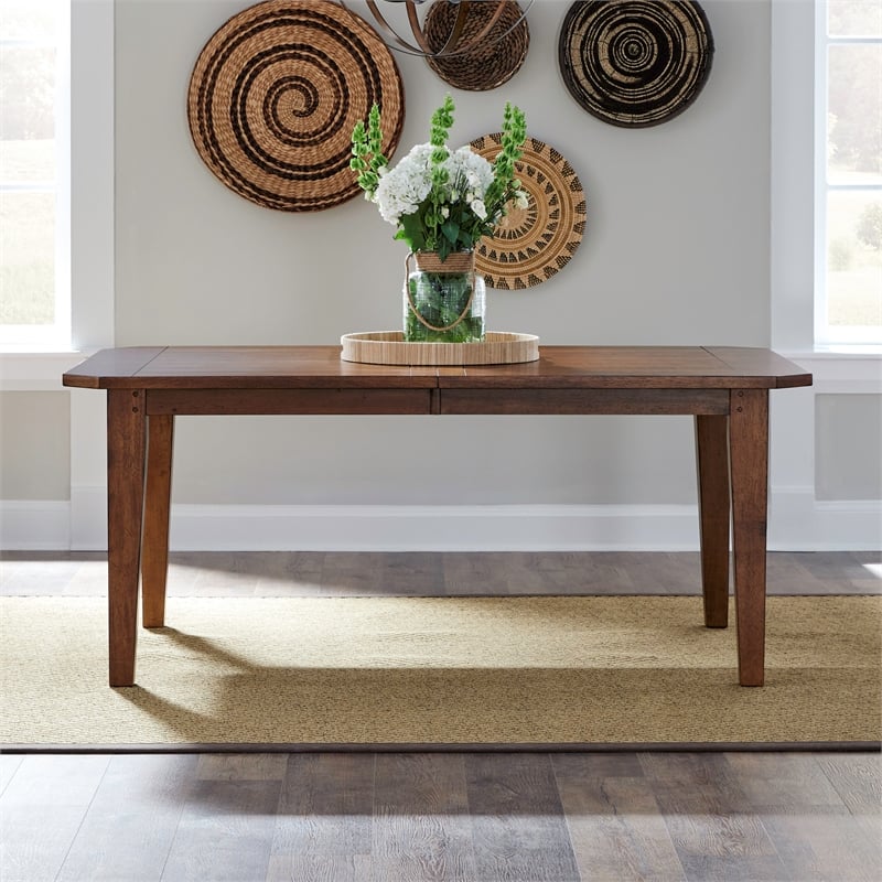 Liberty Furniture Hearthstone Rectangular Leg Dining Table - Brown