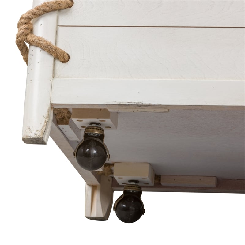 Dockside White Storage Trunk