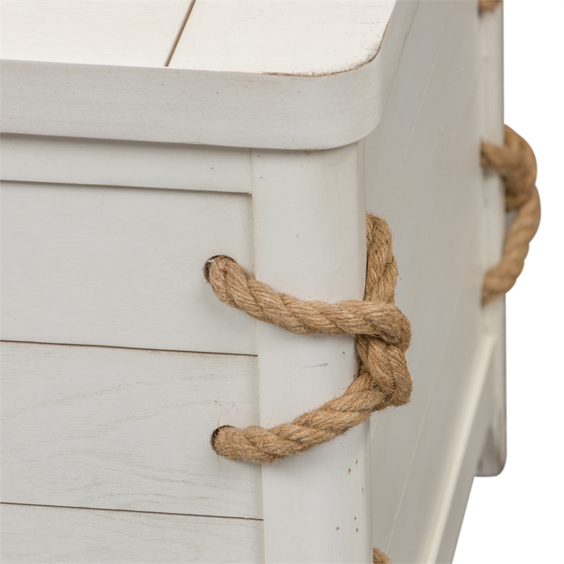 Dockside White Storage Trunk