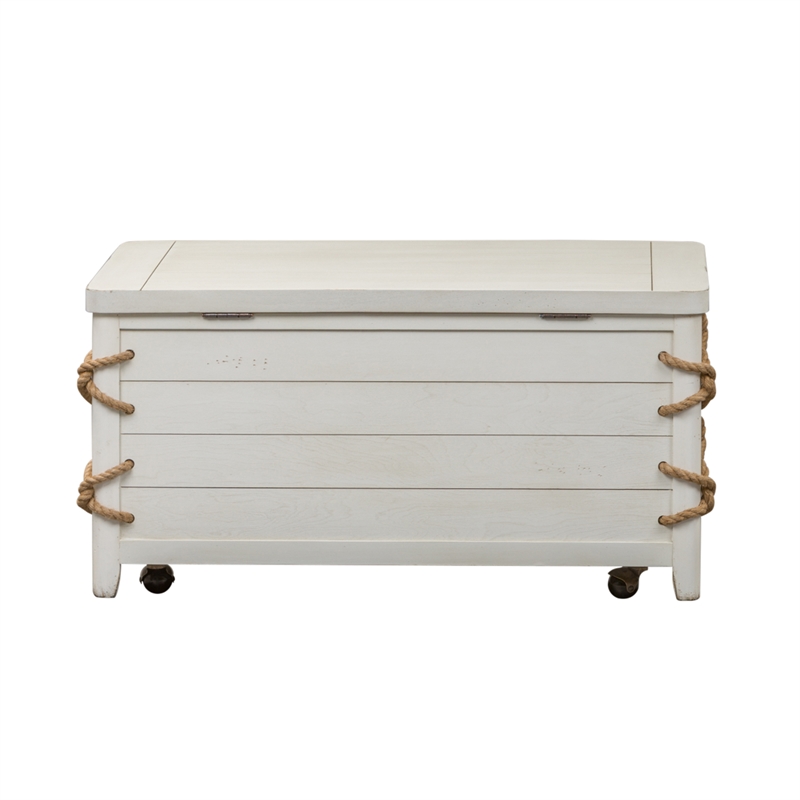 Dockside White Storage Trunk