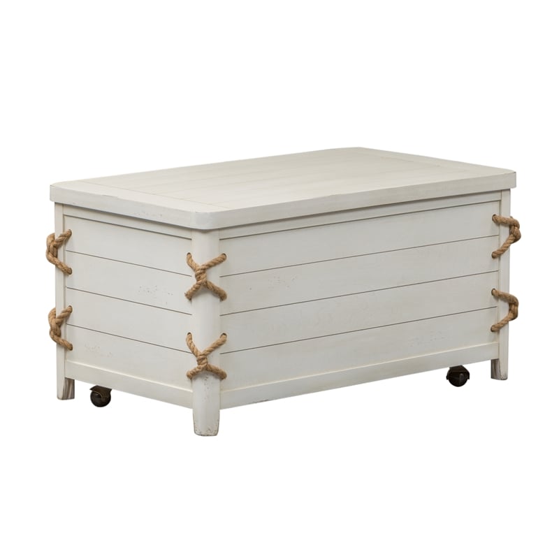 Dockside White Storage Trunk