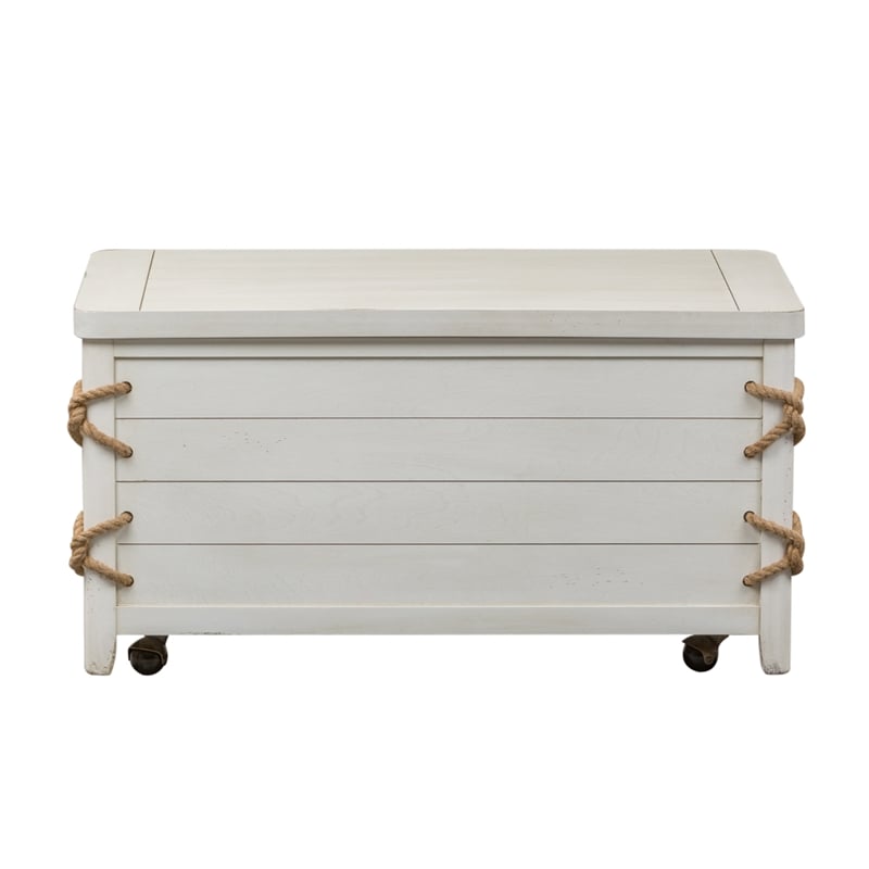 Dockside White Storage Trunk