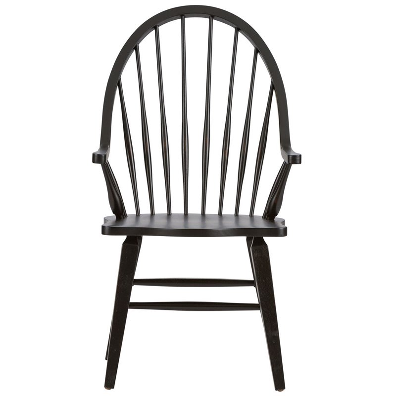 liberty furniture hearthstone windsor back dining side chair in black