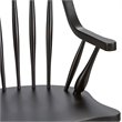 Hearthstone Ridge Dark Brown Windsor Back Arm Chair - Black