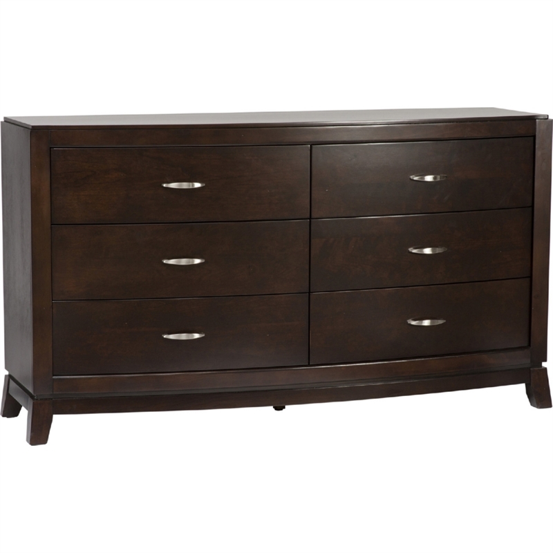 Avalon Dark Brown 6 Drawer Dresser | Cymax Business