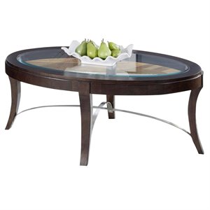 Liberty Furniture Avalon Oval Glass Top Coffee T..