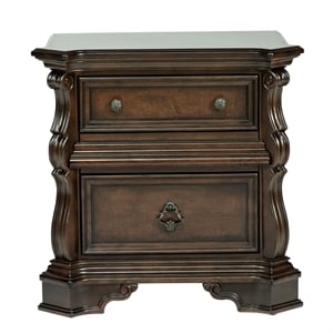 arbor place dark brown wood night stand