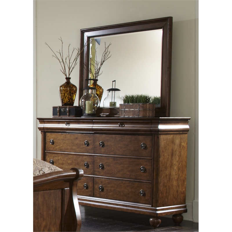 Rustic Traditions Cherry Landscape Mirror