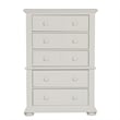 Summer House I White 5 Drawer Chest
