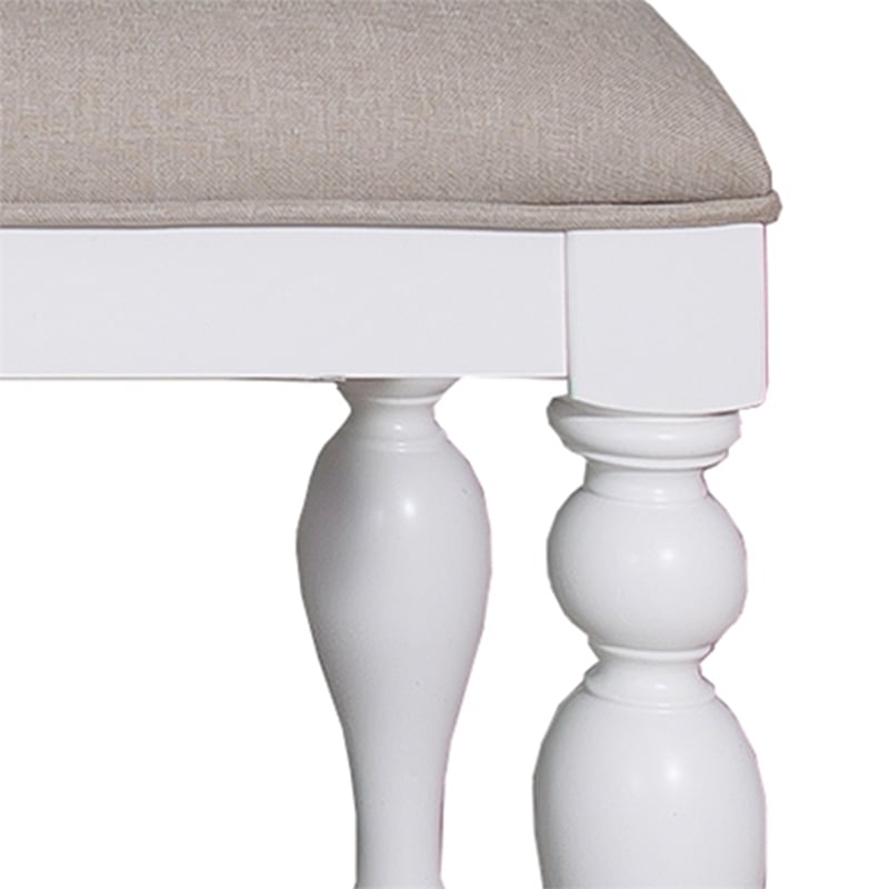Liberty Furniture Summer House White Upholstered Dining Bench