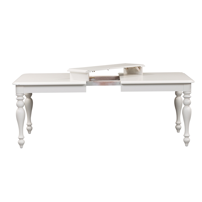 Liberty Furniture Transitional Wood Summer House I Dining Table in Oyster White