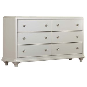 liberty furniture stardust 6 drawer dresser in white
