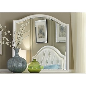 Liberty Furniture Stardust Mirror in Iridescent White