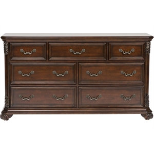 liberty furniture messina estates 7 drawer dresser in mahogany