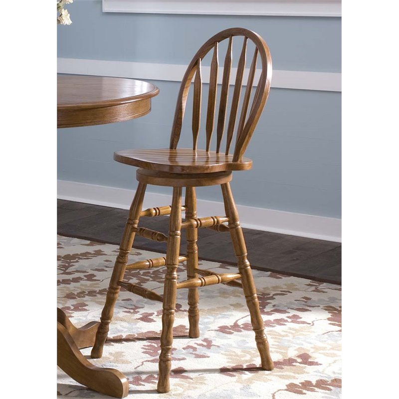 Liberty Furniture Nostalgia 30 Arrow Back Bar Stool In Um Oak Liberty Furniture Nostalgia 30