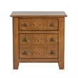 Grandpas Cabin Medium Brown King Sleigh Bed - Dresser & Mirror - Night Stand