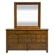 Grandpas Cabin Medium Brown Queen Sleigh Bed - Dresser & Mirror - Night Stand