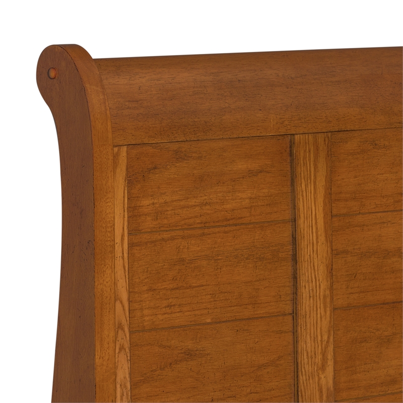 Grandpas Cabin Medium Brown Full Sleigh Bed
