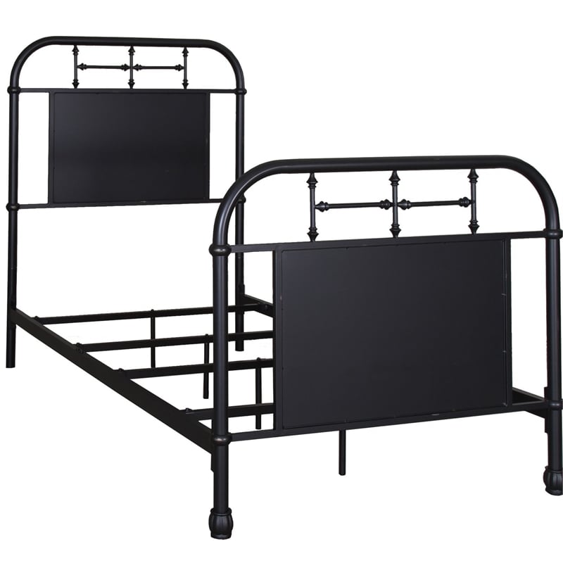 Liberty Furniture Vintage Twin Metal Bed in Antique Black