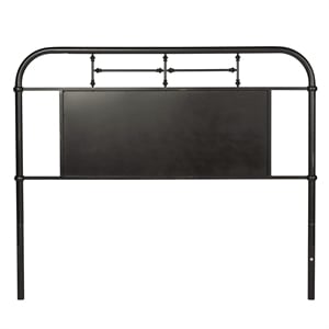 Vintage Series Metal Queen Metal Headboard - Black