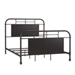 Liberty Furniture Vintage Queen Metal Bed in Distressed Black