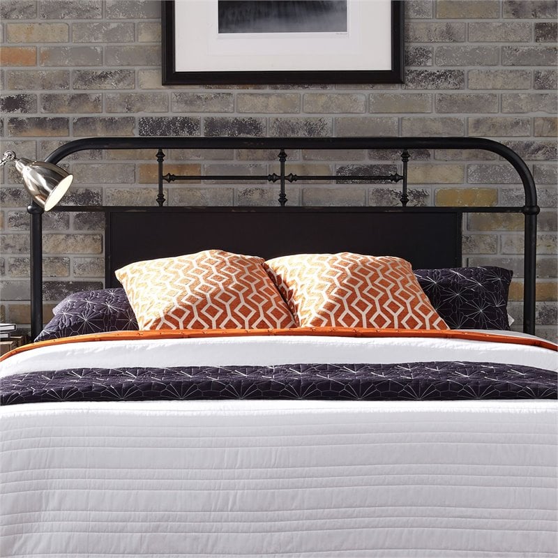 Vintage Series Metal King Metal Headboard - Black