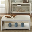 Liberty Furniture Dockside 3-Piece Solid Wood Coffee Table Set in White