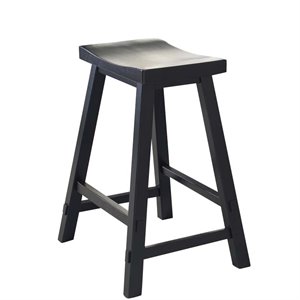 Creations Multi 24 Inch Sawhorse Counter Stool - Black (RTA)