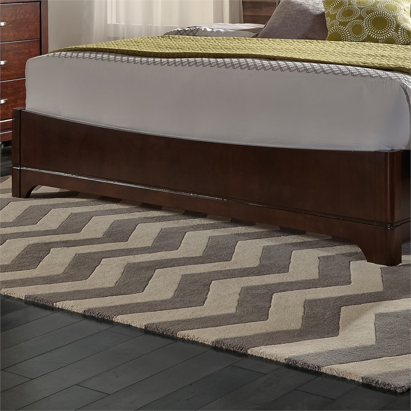 Avalon Dark Brown Queen Leather Bed Cymax Business